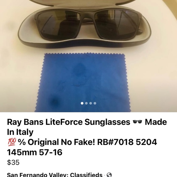 COPY - Ray Bans LiteForce Sunglasses RB:7018 5204 145